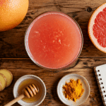 Bienfait jus de pamplemousse verre et demi fruit