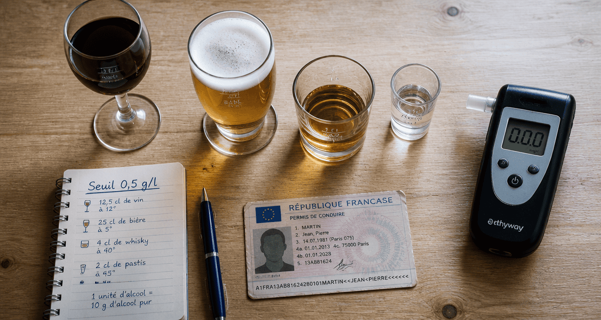 0.5g alcool combien de verres sur table avec permis et éthylotest