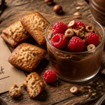 accompagner une mousse au chocolat en verrine avec fruits et noisettes
