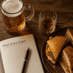 Alcool et prise de poids, boissons et aliments sur table