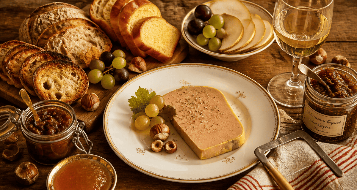 avec quoi servir le foie gras sur table dressée