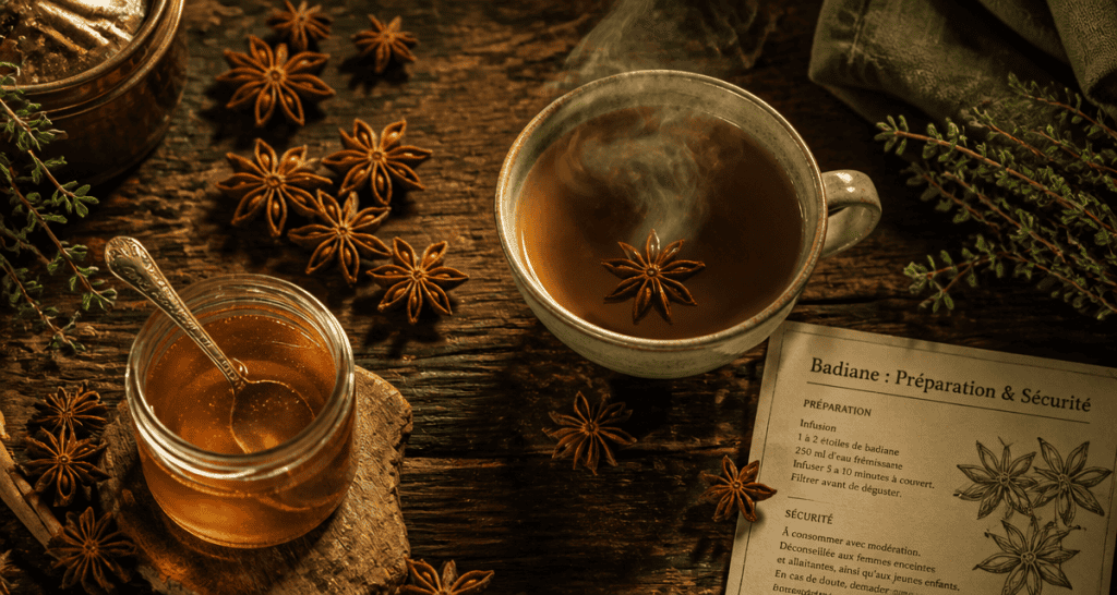 badiane bienfaits the ou tisane sur table