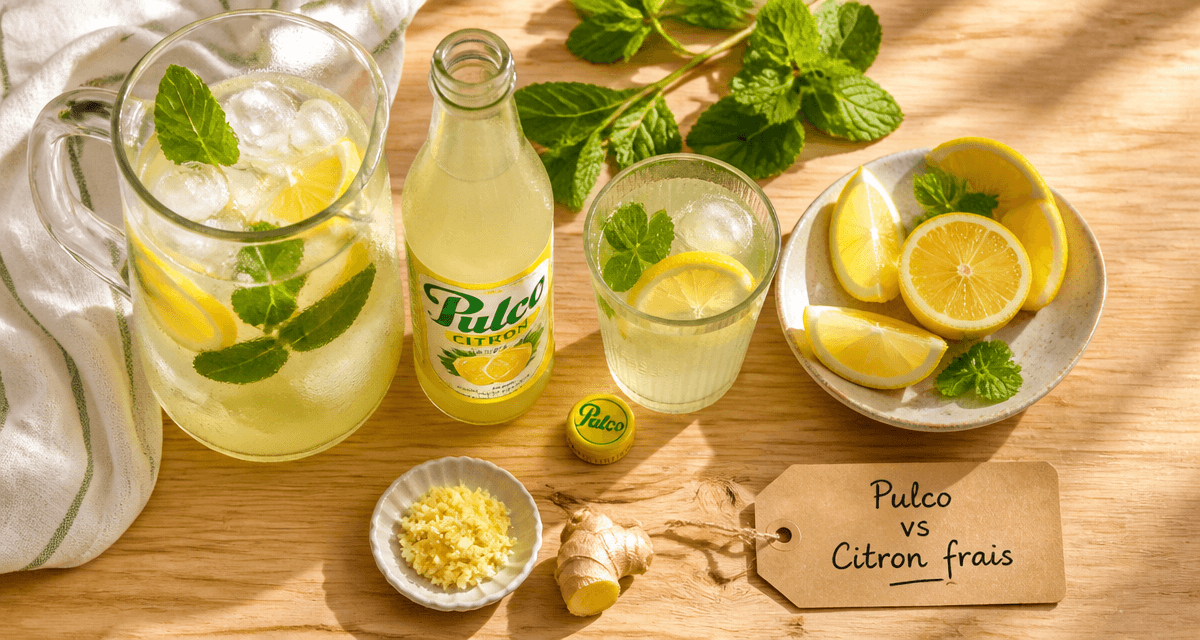 bienfait pulco citron carafe verre citron frais