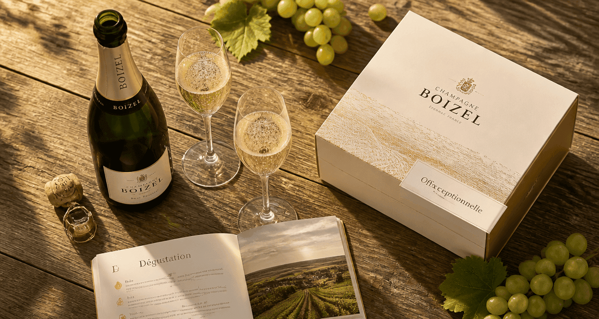 champagne boizel offre exceptionnelle table bois