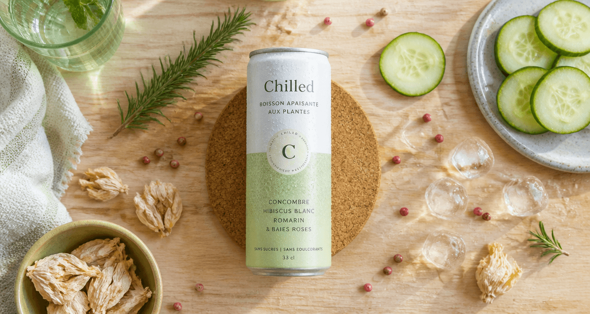 chilled boisson canette et ingrédients frais