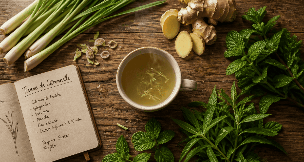 citronnelle bienfaits the tisane infusion sur table