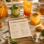 cocktail facile et pas cher verres colorés ingrédients placard