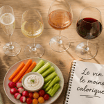 verres de vin le moins calorique sur table