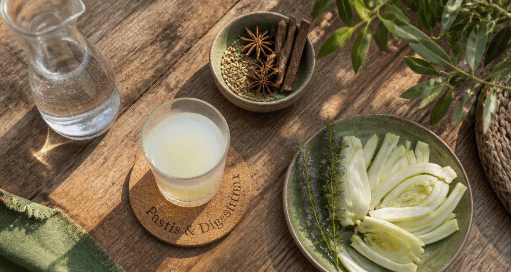 effet du pastis sur le transit, table pastis anis digestion
