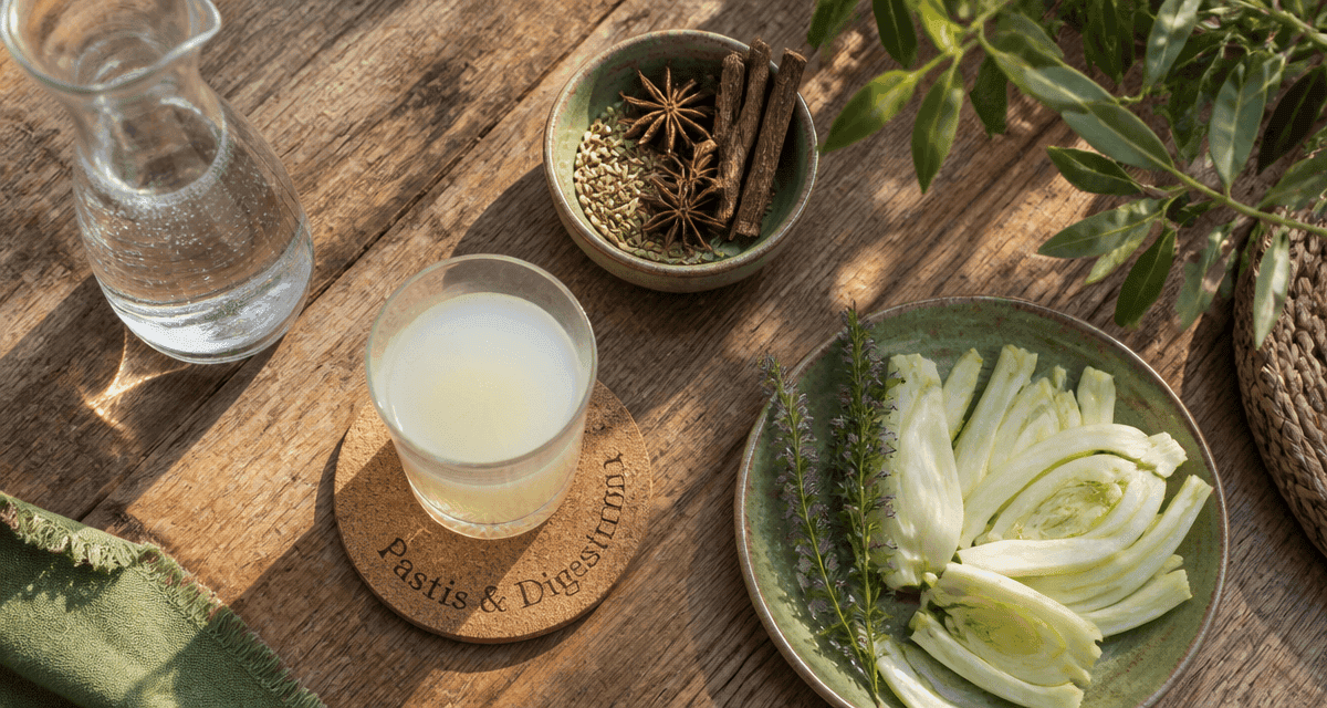 effet du pastis sur le transit, table pastis anis digestion