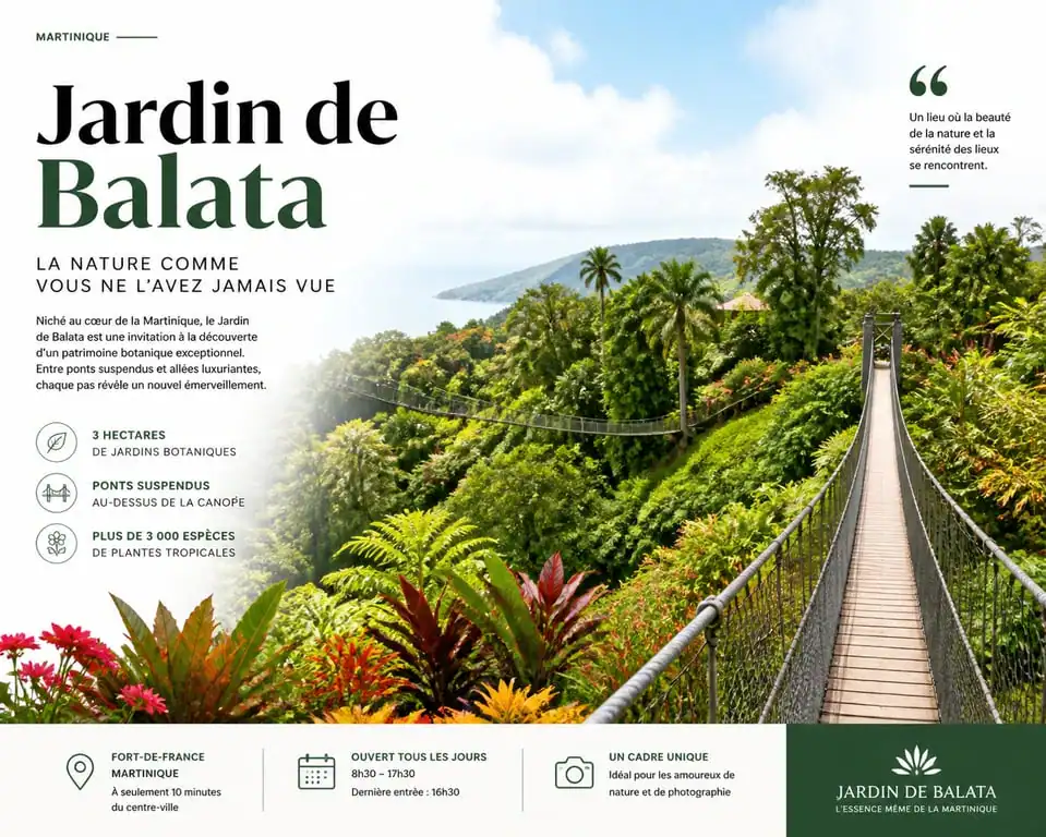 Jardin de Balata Martinique île aux fleurs