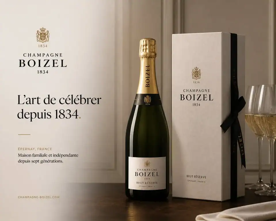 Coffret cadeau et bouteille de champagne Boizel pour une offre exceptionnelle