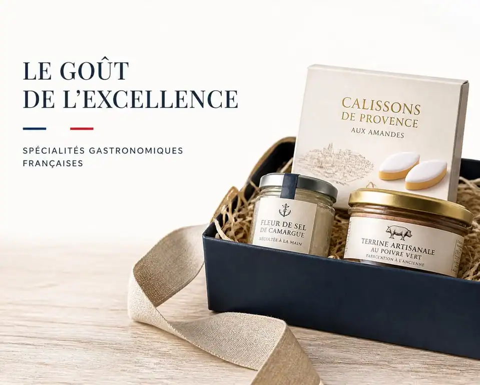 Coffret cadeau de spécialités françaises artisanales pour offrir
