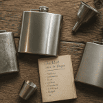 flasque alcool acier inox étain titane