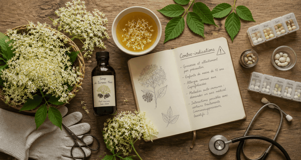 fleur de sureau contre indication et profils à risque
