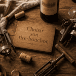 Meilleur tire bouchon sur table rustique avec accessoires