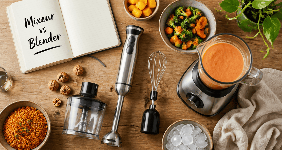 mixeur blender différence sur un plan de travail