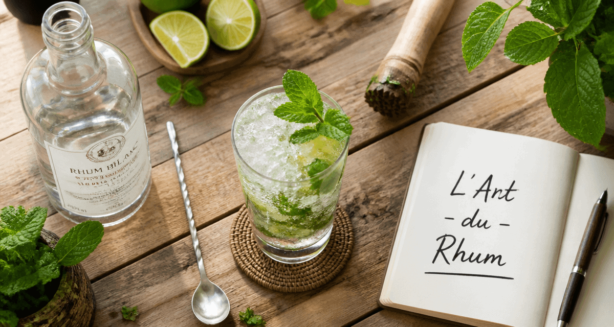 mojito alcool principal en volume rhum blanc sur table