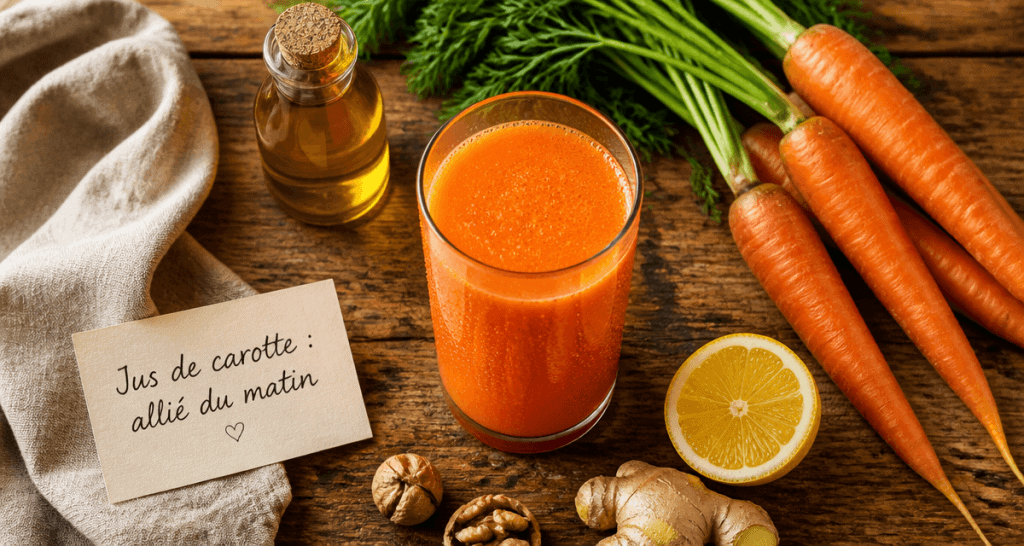 peut on boire du jus de carotte tous les jours verre carottes citron gingembre