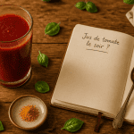 peut on boire du jus de tomate le soir image verre