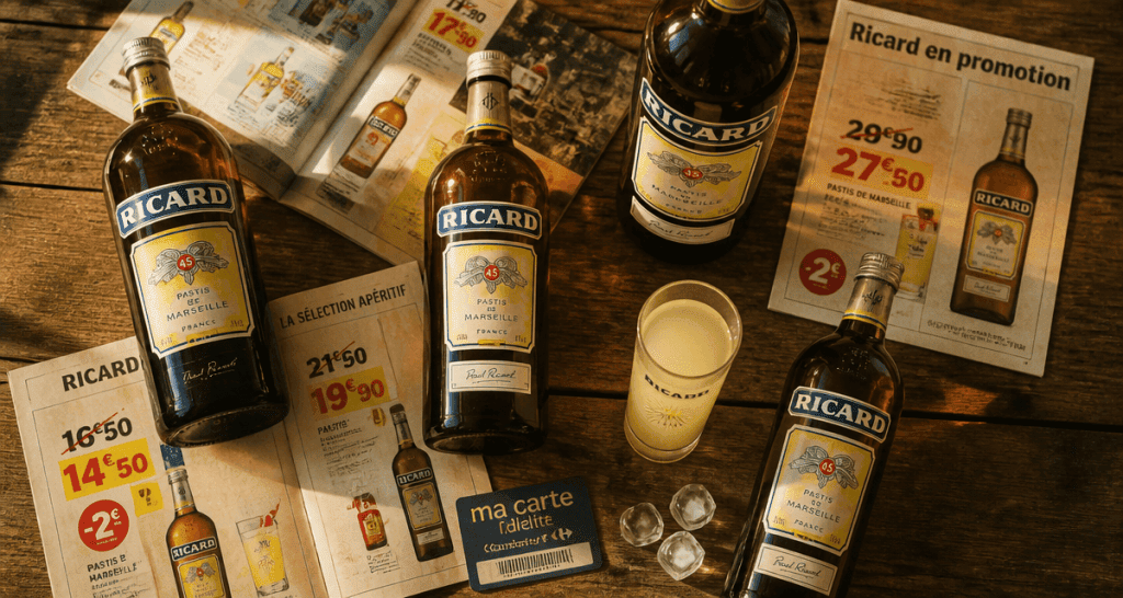 ricard en promotion cette semaine sur table avec prospectus