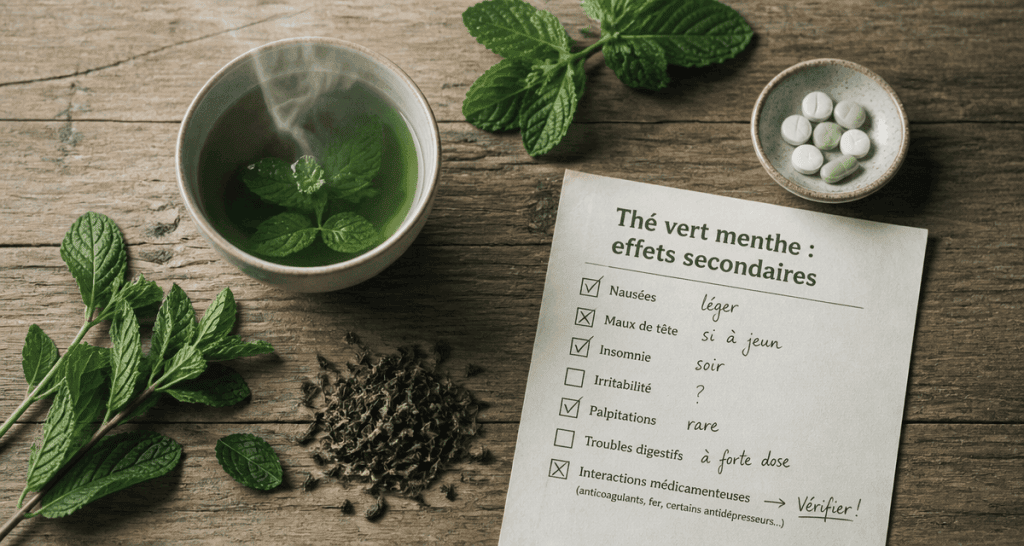 the vert menthe effet secondaire table