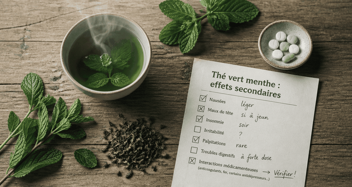 the vert menthe effet secondaire table