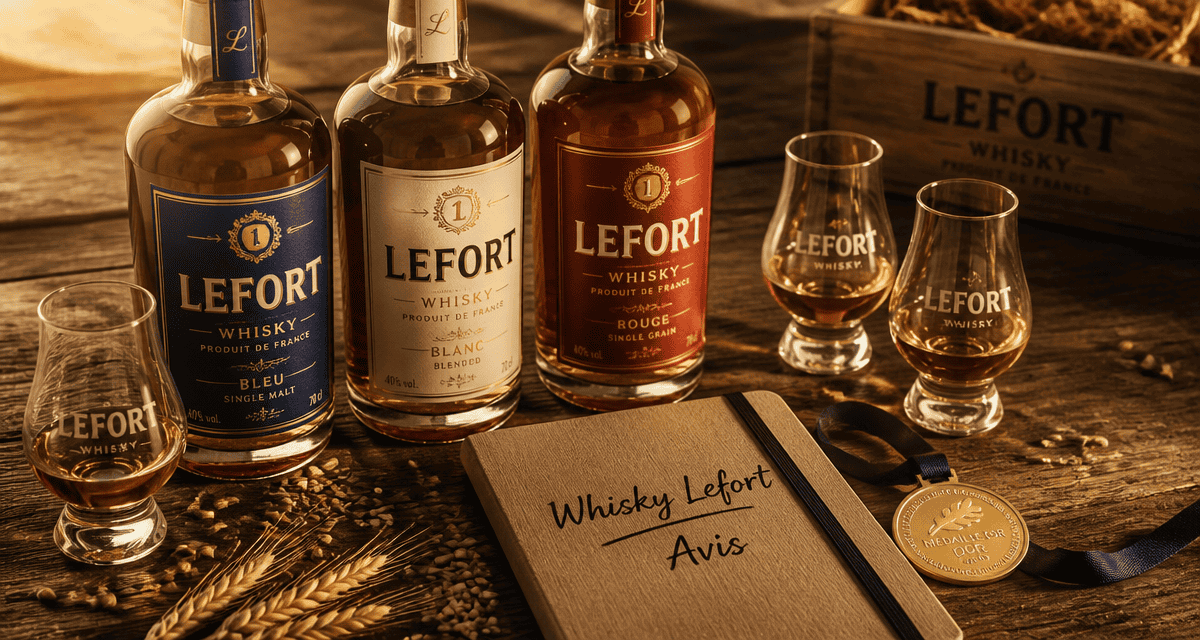 whisky lefort avis trois bouteilles sur table