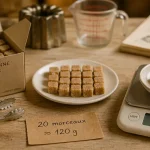20 morceaux de sucre en gramme en g