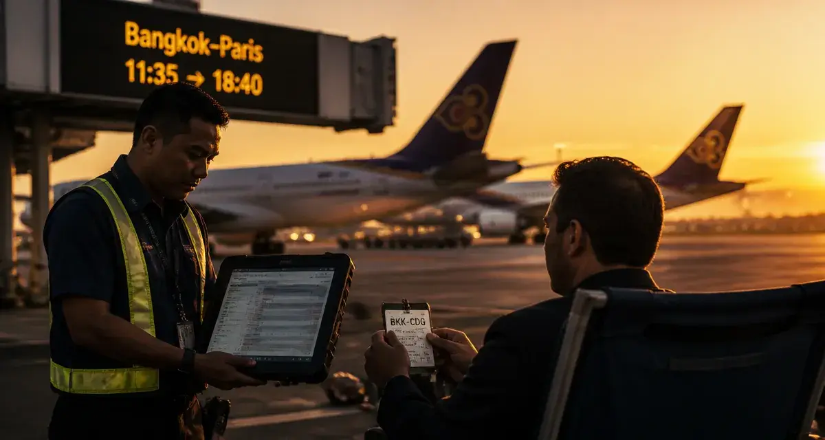 Bangkok Paris heure de vol sur le tarmac : durée réelle, prix et correspondances