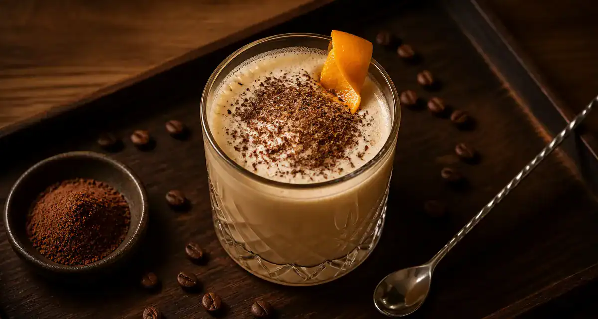 cocktail orgasme onctueux avec grains de café