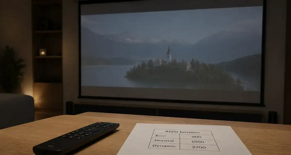 Combien de lumens pour un vidéoprojecteur (ANSI lumens) : luminosité insuffisante sur écran