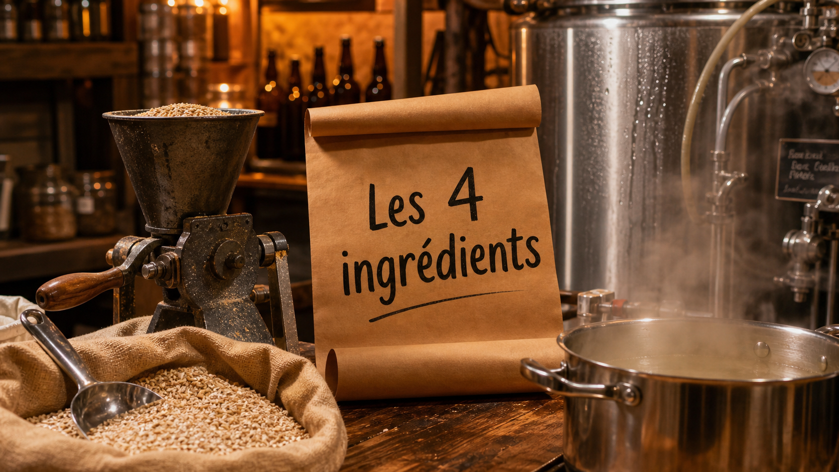 Comment est fait la bière : malt concassé et brassage en cuisine artisanale