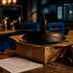 Luminaire.fr avis : suspension design sur carton d’expédition livré