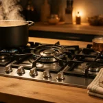 Meilleur plaque de cuisson gaz 5 feux : vue encastrée 5 foyers gaz