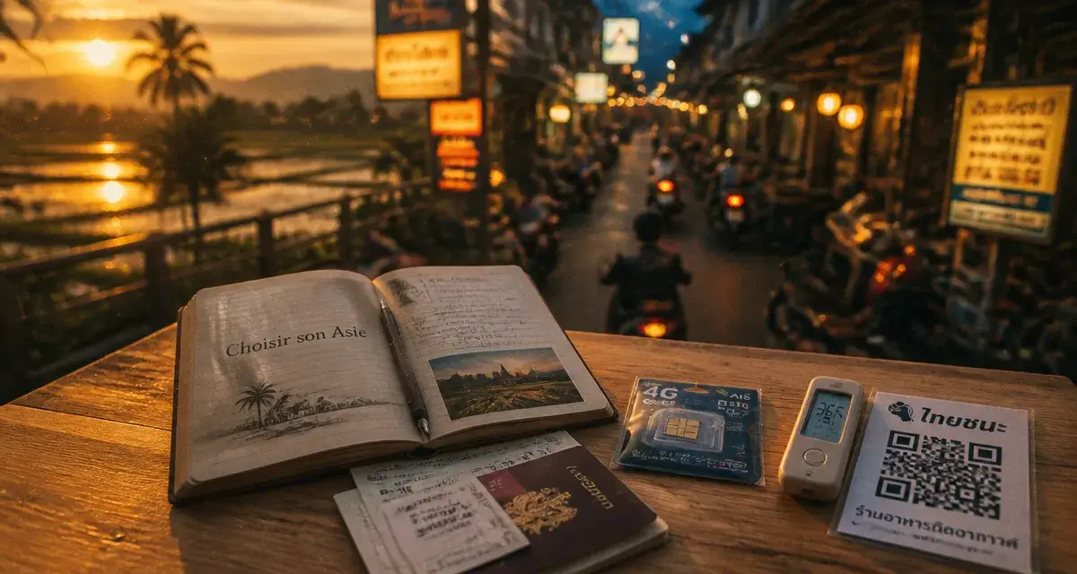 Quel pays d'asie visiter : carnet de voyage, carte SIM locale et météo au marché