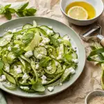 Salade courgette concombre fraîche, sans excès d’eau