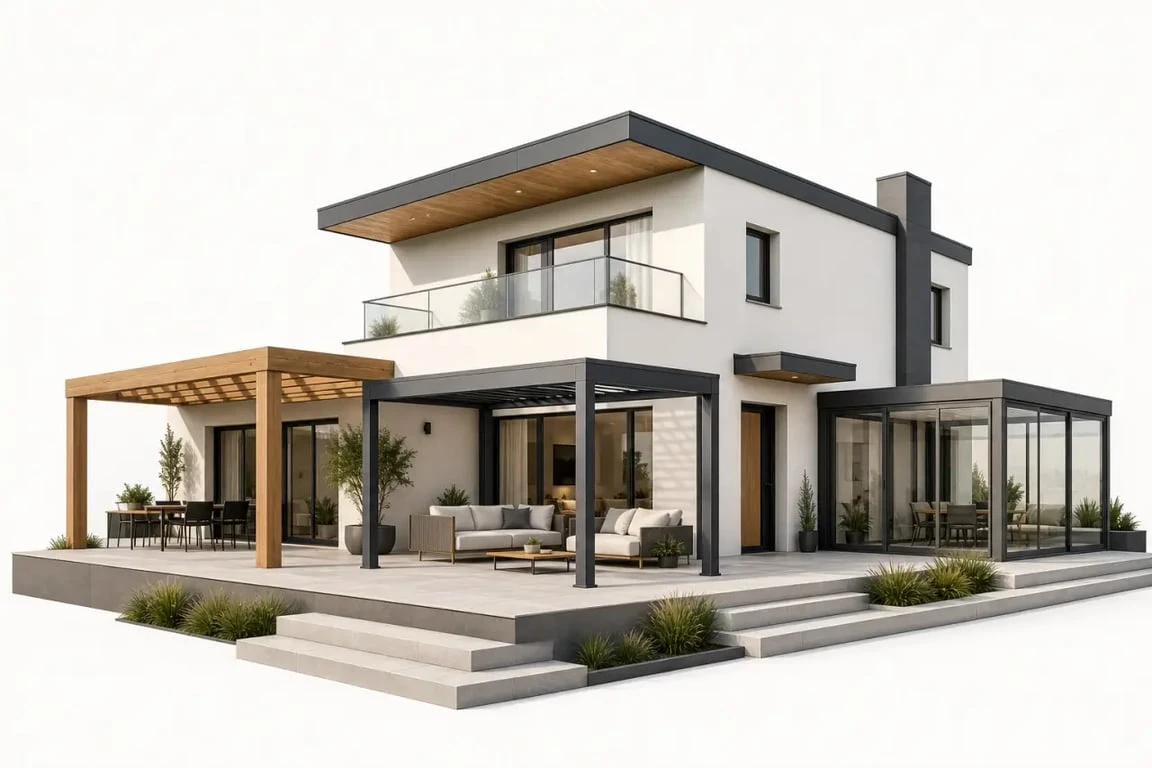 Terrasse couverte maison : comparaison visuelle des principales solutions d’aménagement