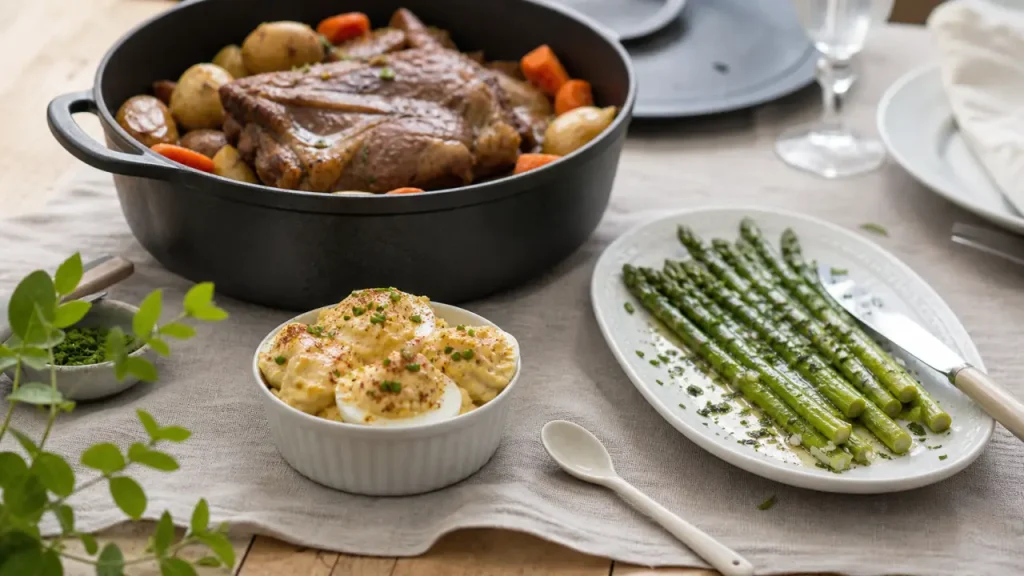 Menu paques 2026 : œufs mimosa et agneau fondant
