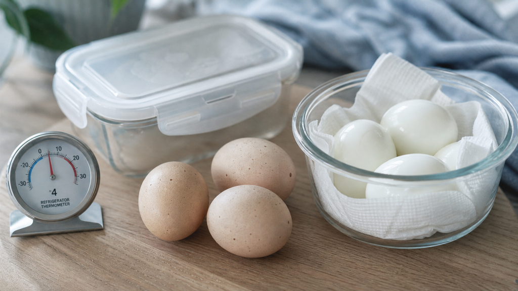Oeuf dur : combien de temps au frigo, sécurité alimentaire à 4°C