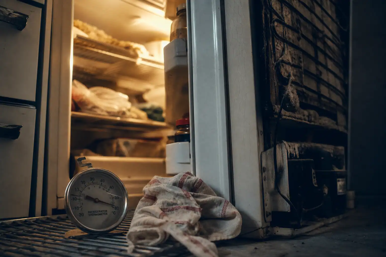 Panne frigo : intérieur et vérifications avant réparation