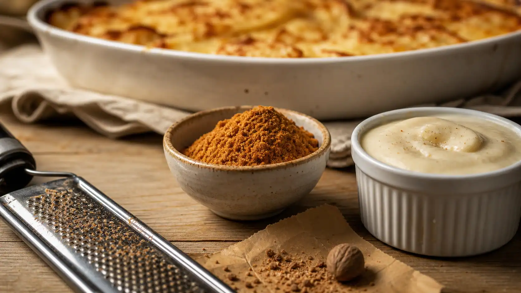 Par quoi remplacer la muscade : macis en poudre et cannelle pour gratin