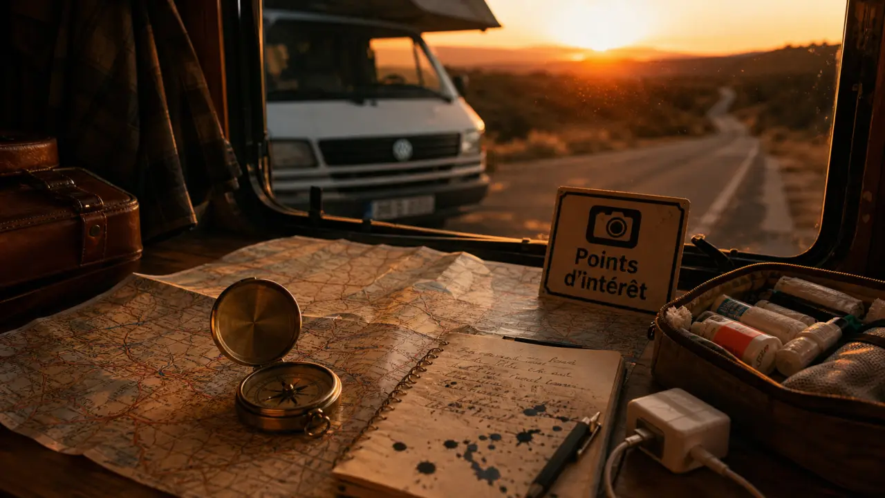 Préparer un road trip : budget clair et itinéraire flexible, carte routière et boussole