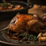 Recette bécasse rôtie au four, jus réduit doré, thym