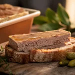 Recette du paté de foie : terrine maison tranchée et gelée brillante