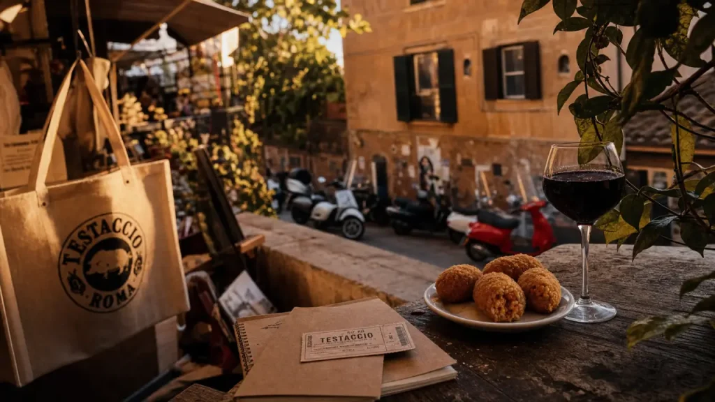 Rome hors des sentiers battus : quartier Testaccio à l’heure dorée, supplì et vin