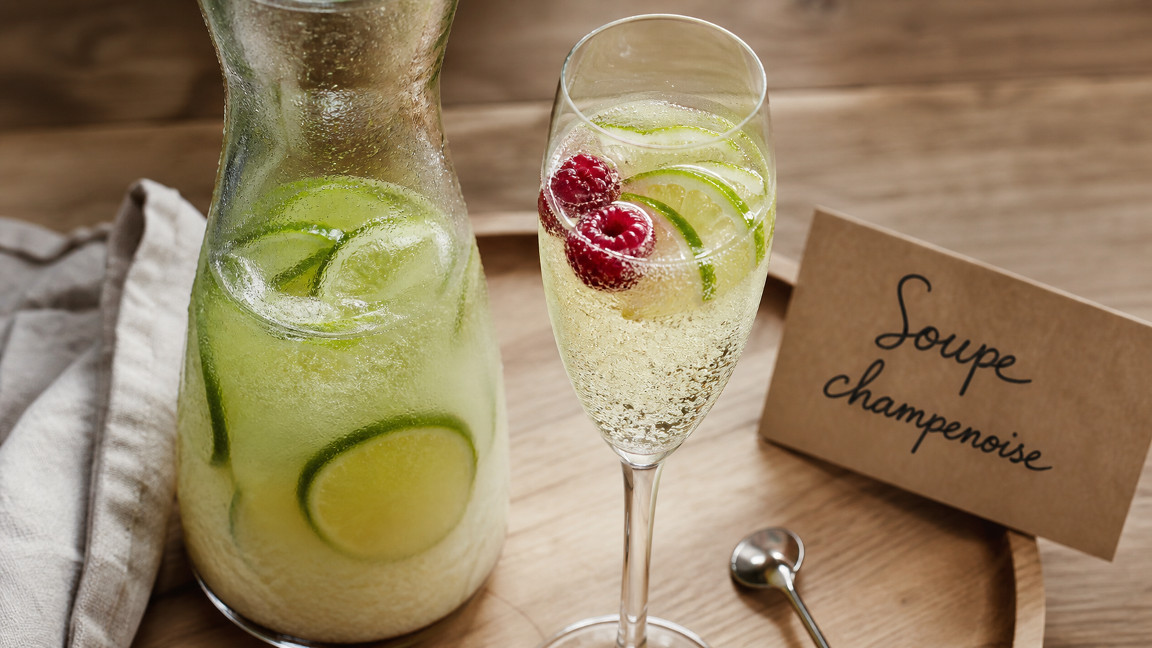Soupe champenoise recette au Cointreau et citron vert, bulles fraîches