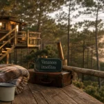 Vacances insolites France : cabane perchée en pinède, dromadaire et dune
