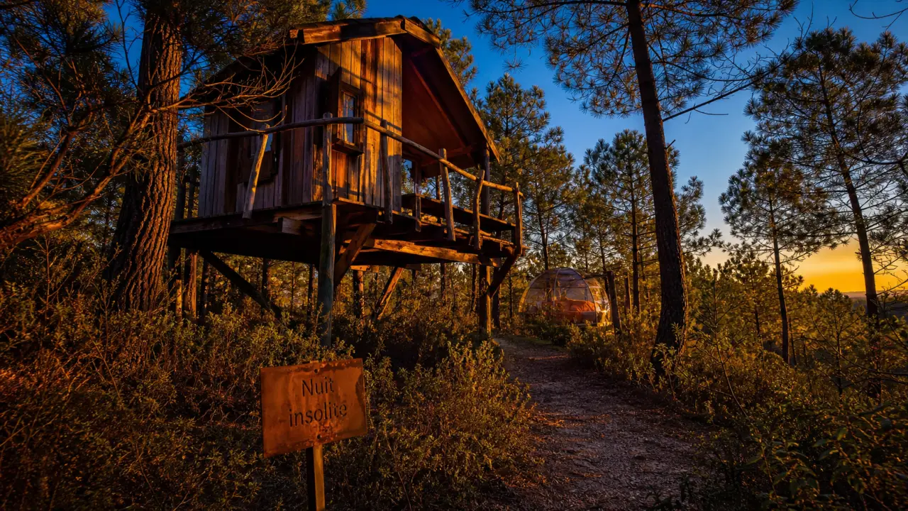 Week end en aquitaine insolite : cabane dans les arbres, nature et bulle