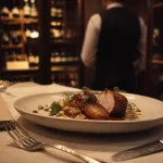 Bacchanales restaurant gastronomique à Lyon : assiette de dégustation et vins